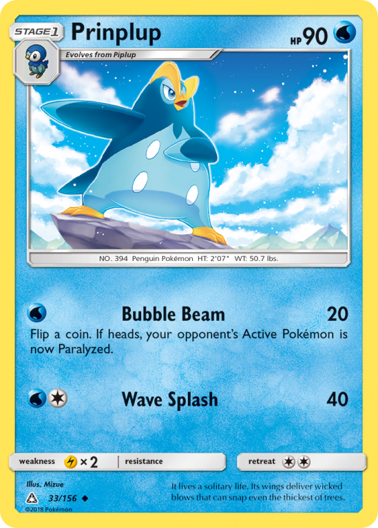 Prinplup 33/156 Sun & Moon Ultra Prism