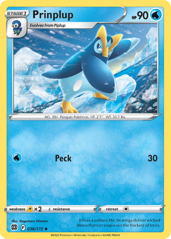 Prinplup 36/172 Sword & Shield Brilliant Stars