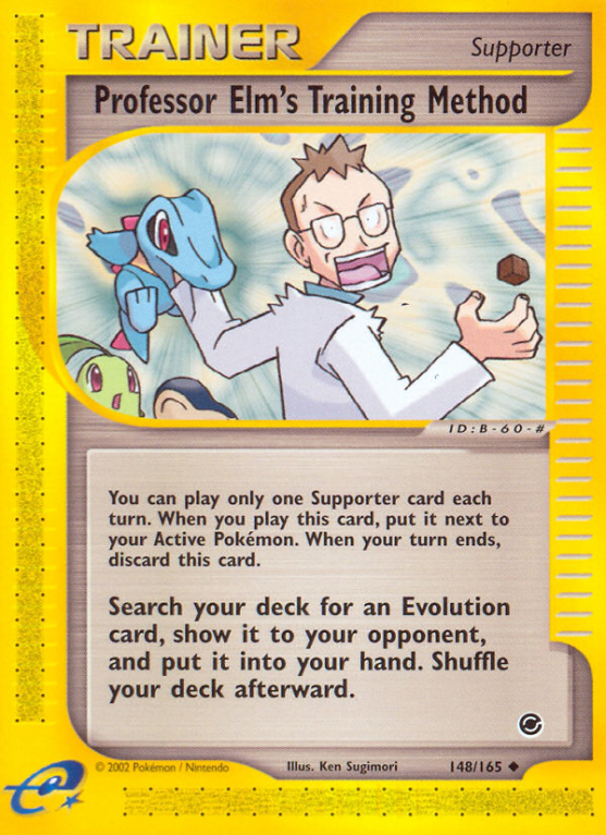 Professor Elm's Training Method 148/165 E-Card Expedition Base Set