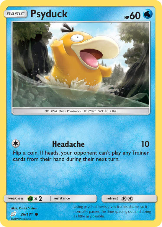 Psyduck 26/181 Sun & Moon Team Up