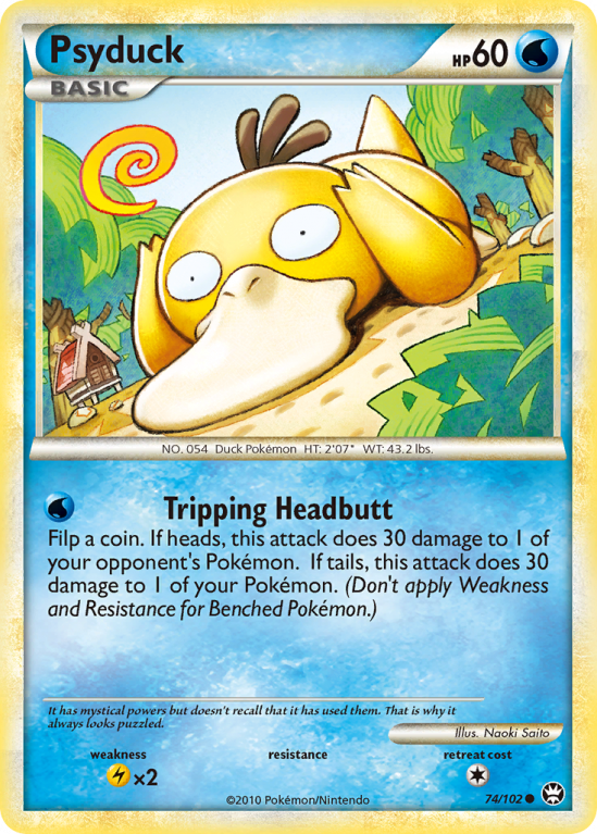 Psyduck 74/102 HeartGold & SoulSilver HS—Triumphant