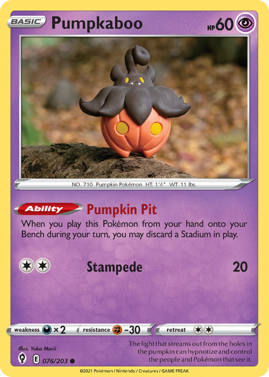 Pumpkaboo 76/203 Sword & Shield Evolving Skies