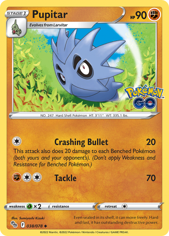 Pupitar 38/78 Sword & Shield Pokémon GO