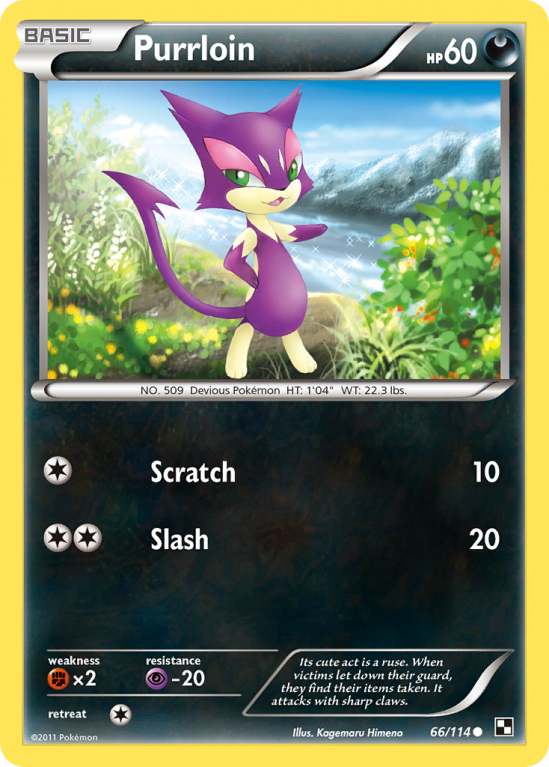 Purrloin 66/114 Black & White Black & White