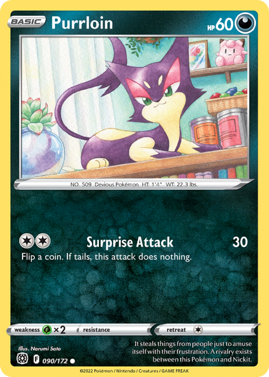 Purrloin 90/172 Sword & Shield Brilliant Stars