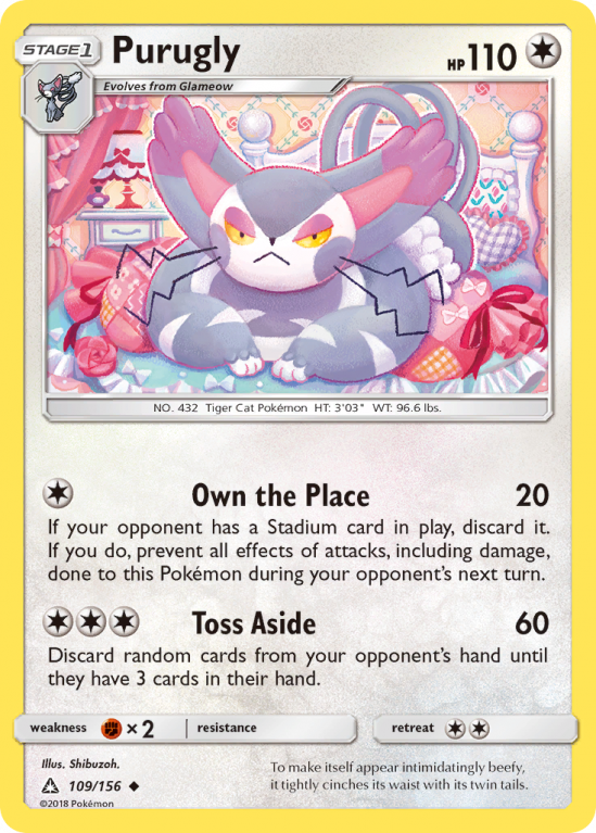 Purugly 109/156 Sun & Moon Ultra Prism