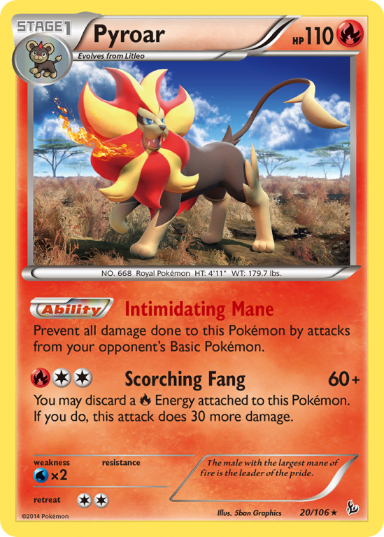 Pyroar 20/106 XY Flashfire