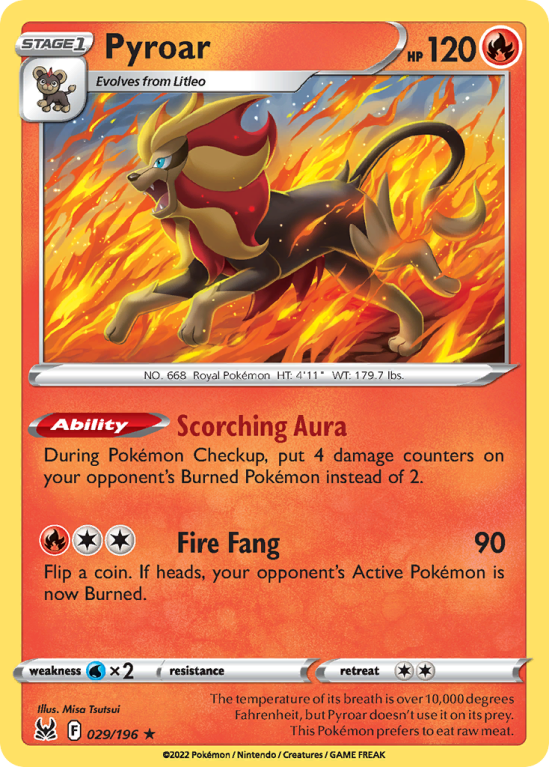 Pyroar 29/196 Sword & Shield Lost Origin