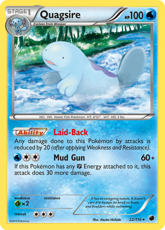 Quagsire 22/116 Black & White Plasma Freeze