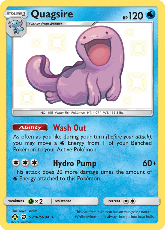 Quagsire SV10/94 Sun & Moon Shiny Vault