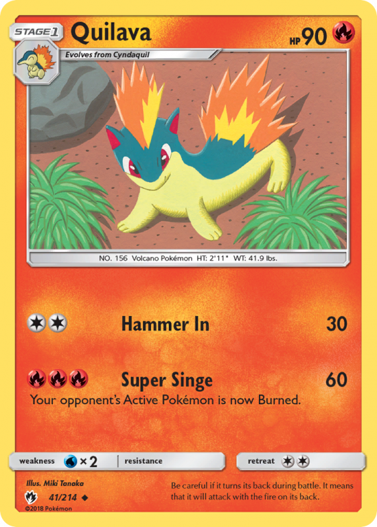Quilava 41/214 Sun & Moon Lost Thunder