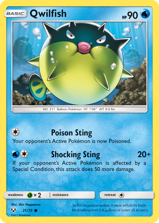 Qwilfish 21/73 Sun & Moon Shining Legends