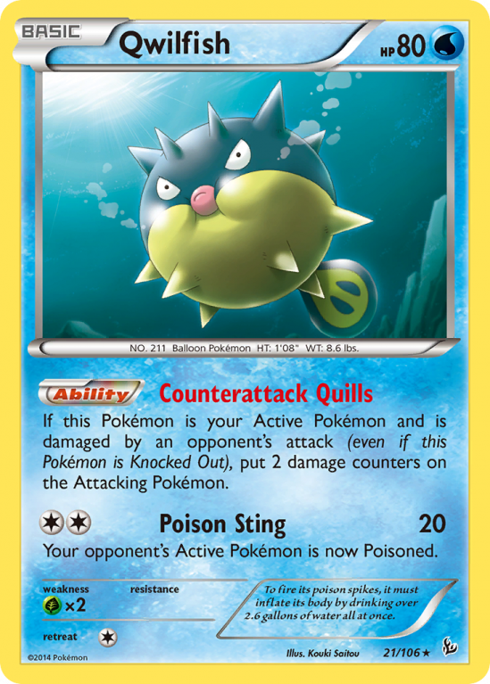 Qwilfish 21/106 XY Flashfire