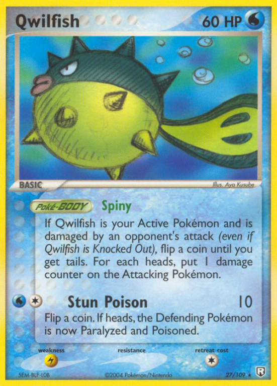 Qwilfish 27/109 EX Team Rocket Returns