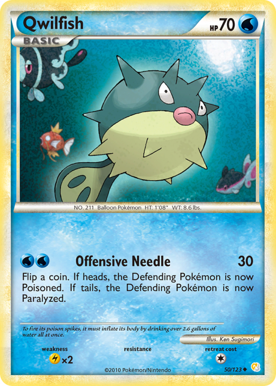 Qwilfish 50/123 HeartGold & SoulSilver HeartGold & SoulSilver
