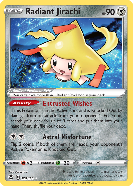 Radiant Jirachi 120/195 Sword & Shield Silver Tempest