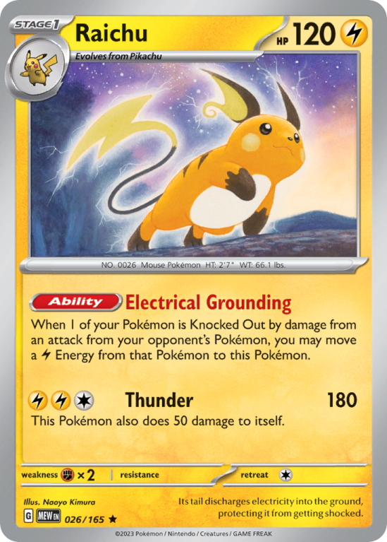 Raichu 26/165 Scarlet & Violet 151
