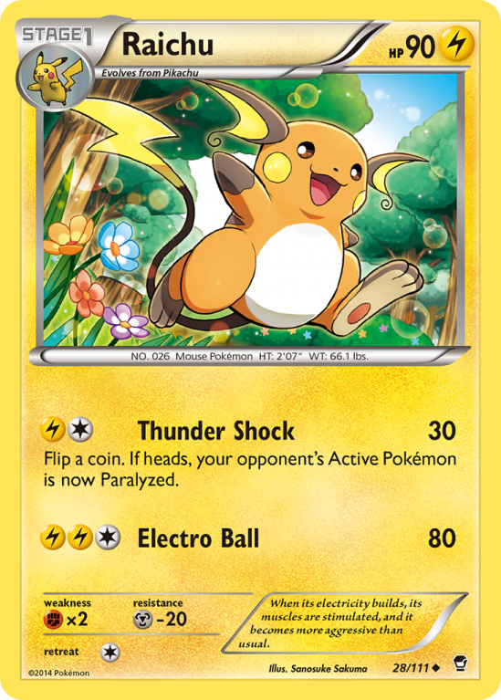 Raichu 28/111 XY Furious Fists
