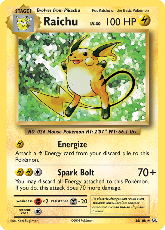 Raichu 36/108 XY Evolutions