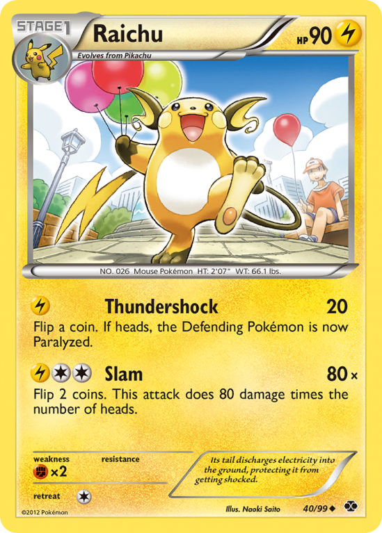 Raichu 40/99 Black & White Next Destinies