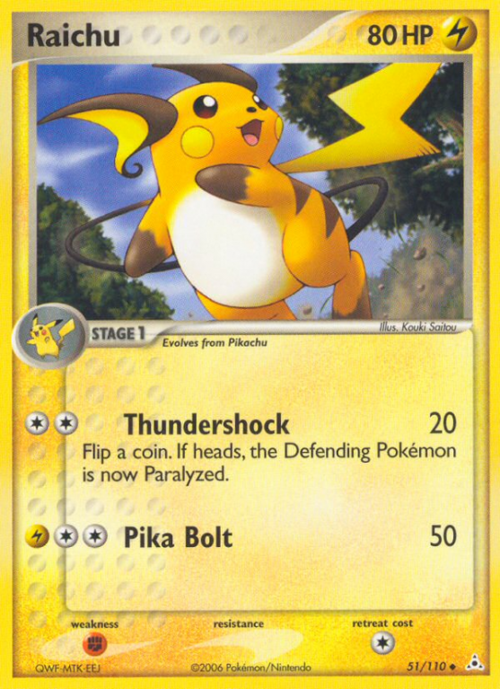 Raichu 51/110 EX Holon Phantoms