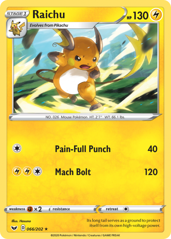 Raichu 66/202 Sword & Shield Sword & Shield