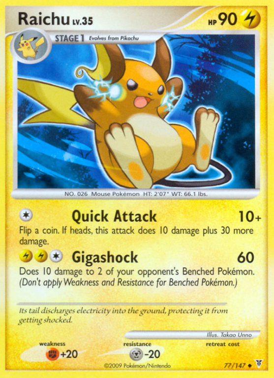 Raichu 77/147 Platinum Supreme Victors