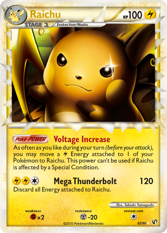 Raichu 83/90 HeartGold & SoulSilver HS—Undaunted