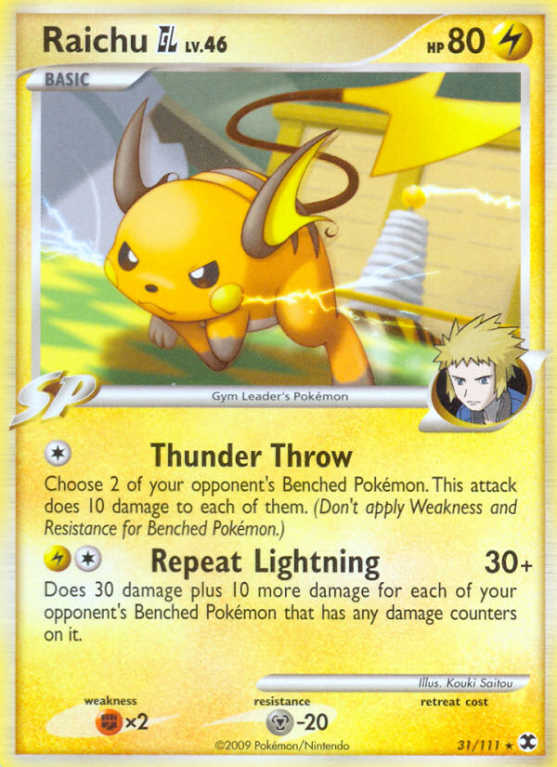 Raichu GL 31/111 Platinum Rising Rivals