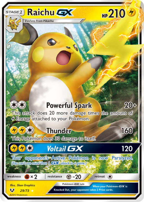 Raichu-GX 29/73 Sun & Moon Shining Legends