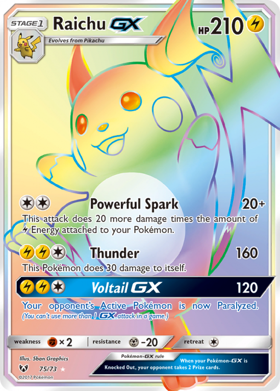 Raichu-GX 75/73 Sun & Moon Shining Legends