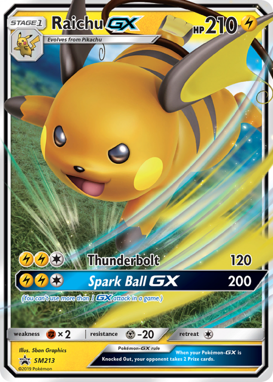 Raichu-GX SM213/156 Sun & Moon SM Black Star Promos