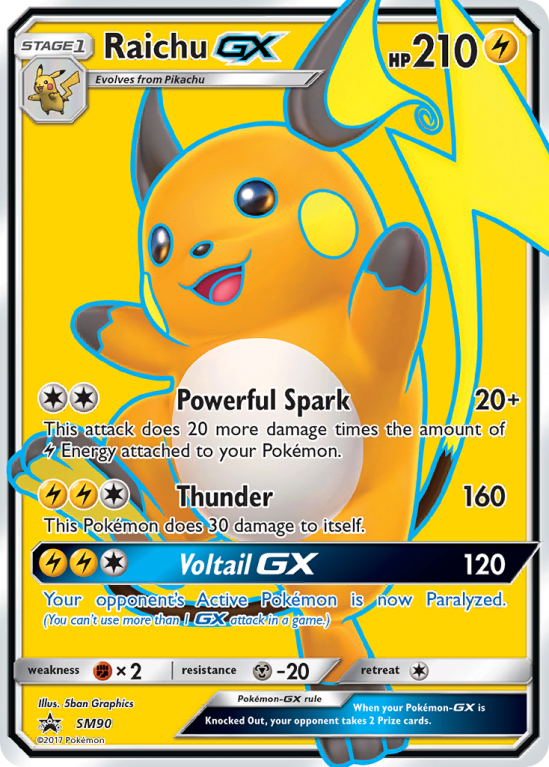 Raichu-GX SM90/156 Sun & Moon SM Black Star Promos
