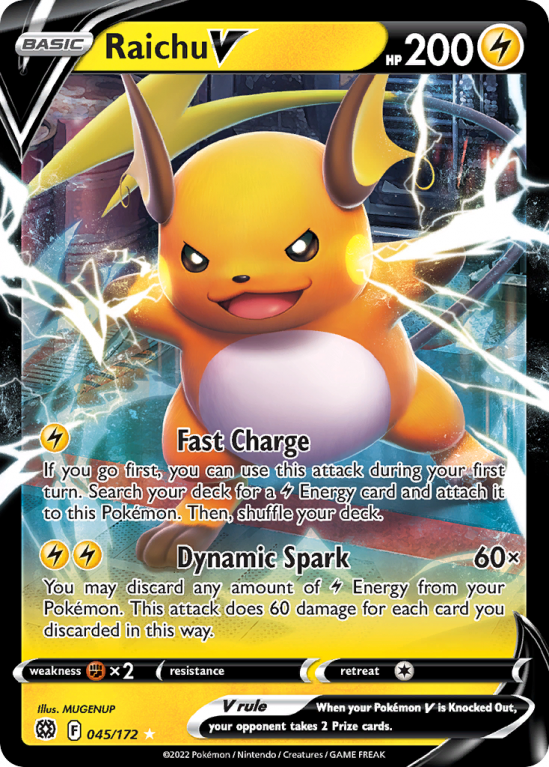 Raichu V 45/172 Sword & Shield Brilliant Stars