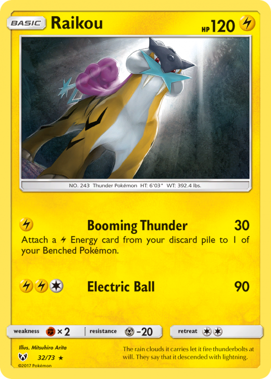Raikou 32/73 Sun & Moon Shining Legends