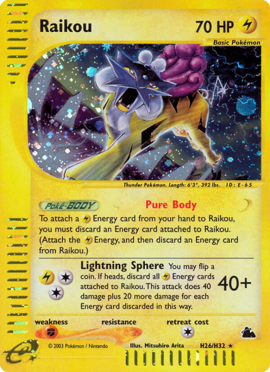 Raikou H26/182 E-Card Skyridge