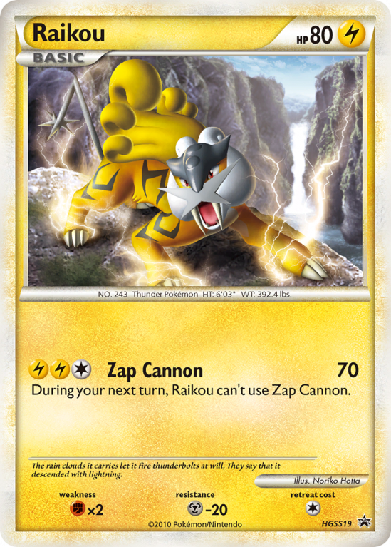 Raikou HGSS19/25 HeartGold & SoulSilver HGSS Black Star Promos