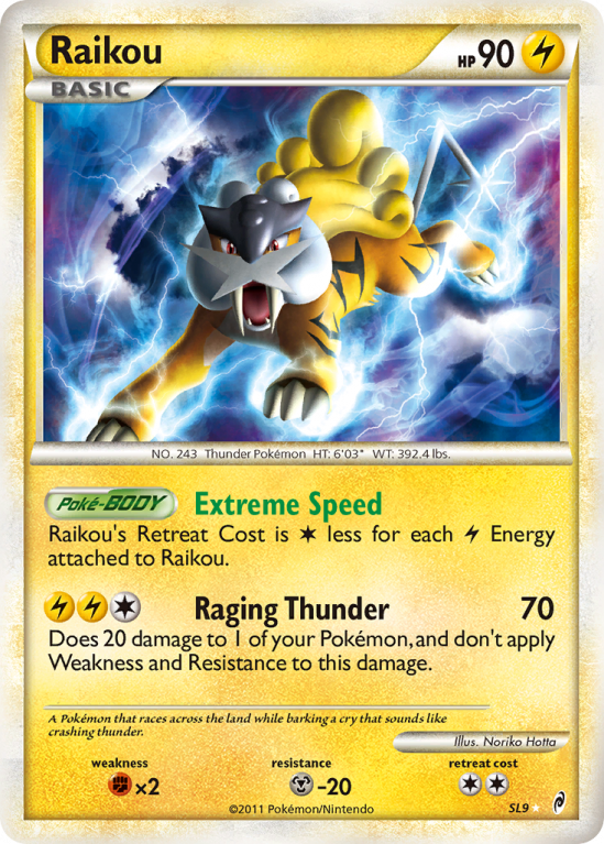 Raikou SL9/106 HeartGold & SoulSilver Call of Legends
