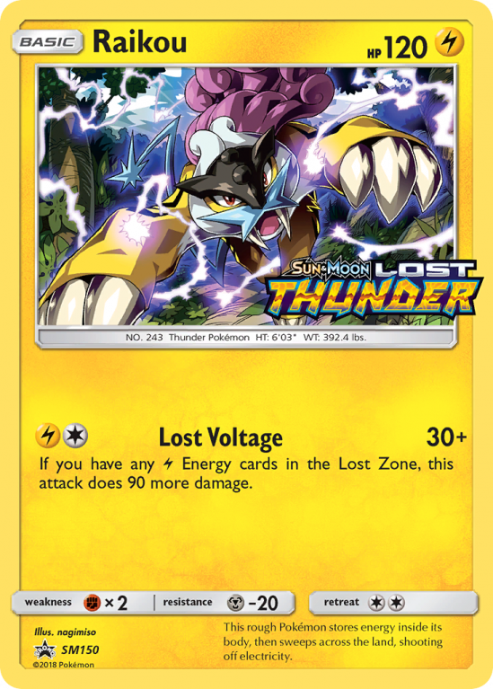 Raikou SM150/156 Sun & Moon SM Black Star Promos
