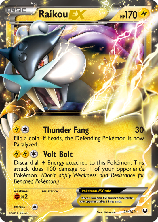 Raikou-EX 38/108 Black & White Dark Explorers