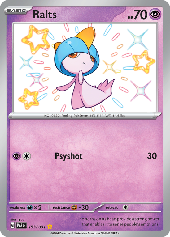 Ralts 153/91 Scarlet & Violet Paldean Fates