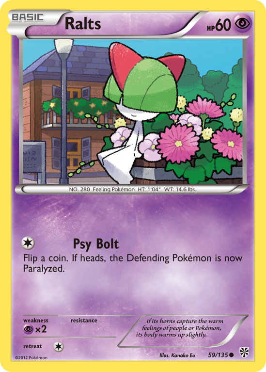Ralts 59/135 Black & White Plasma Storm
