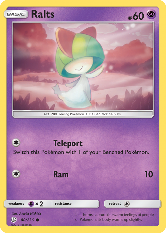 Ralts 80/236 Sun & Moon Cosmic Eclipse