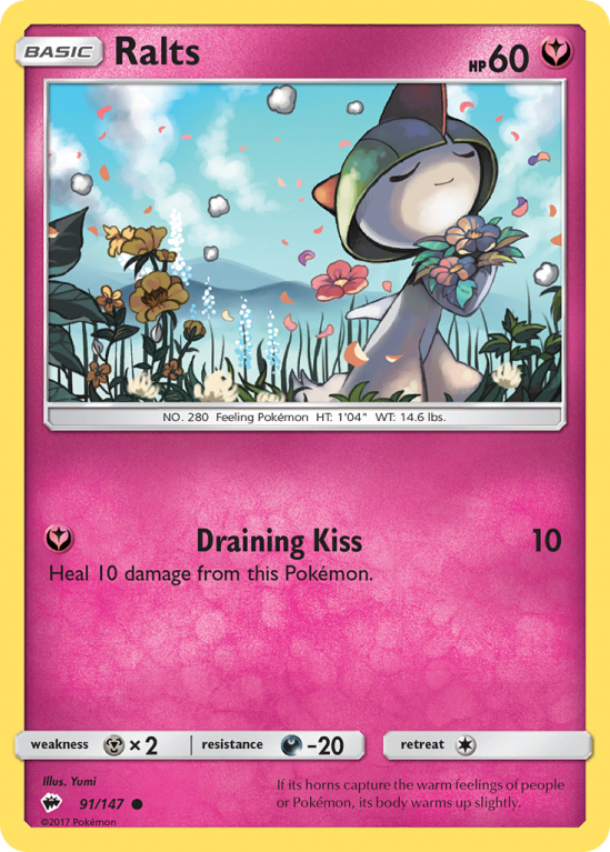 Ralts 91/147 Sun & Moon Burning Shadows