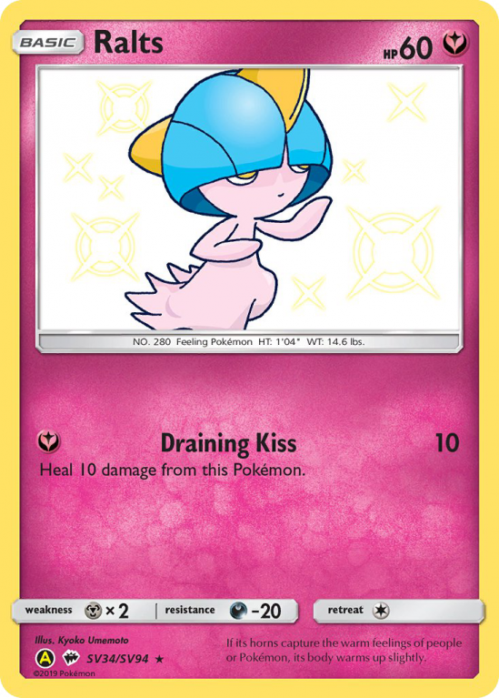 Ralts SV34/94 Sun & Moon Shiny Vault