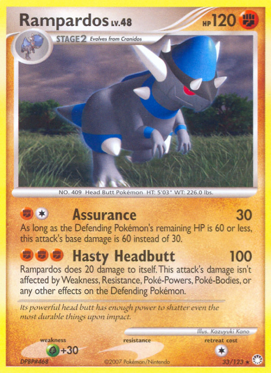 Rampardos 33/123 Diamond & Pearl Mysterious Treasures