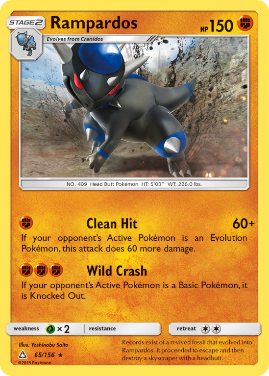 Rampardos 65/156 Sun & Moon Ultra Prism
