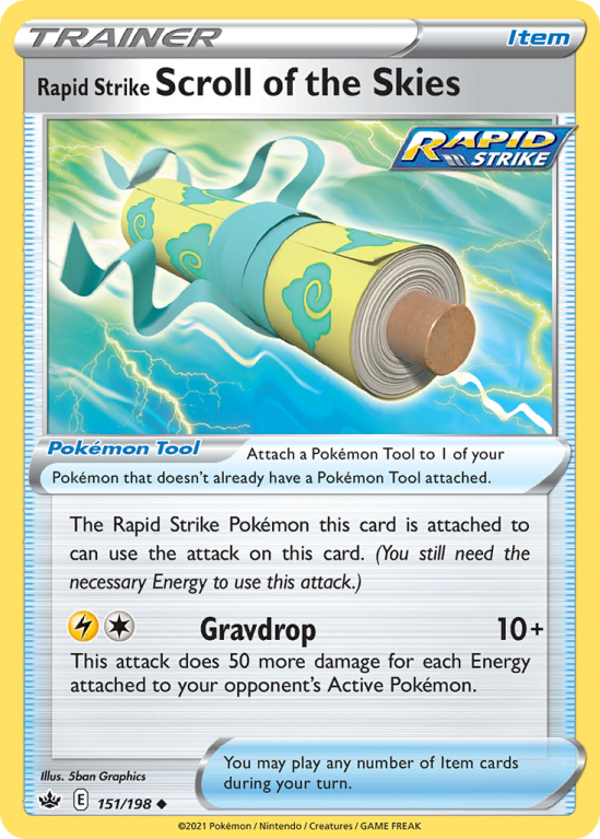 Rapid Strike Scroll of the Skies 151/198 Sword & Shield Chilling Reign