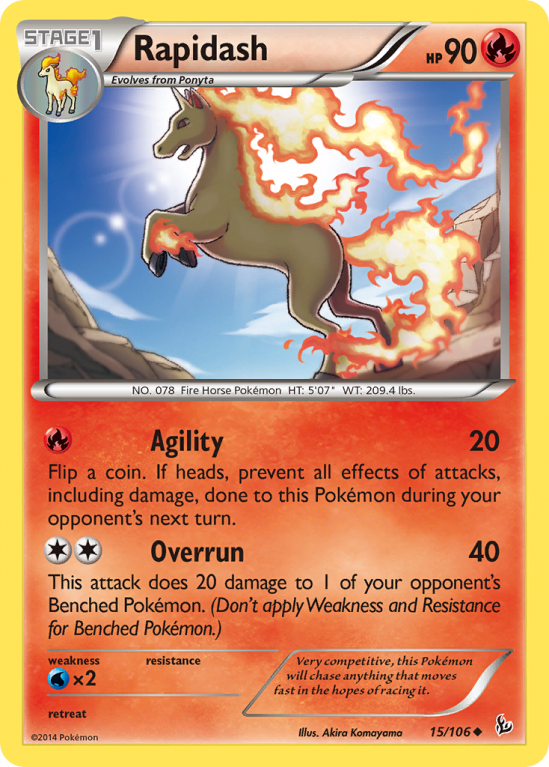 Rapidash 15/106 XY Flashfire