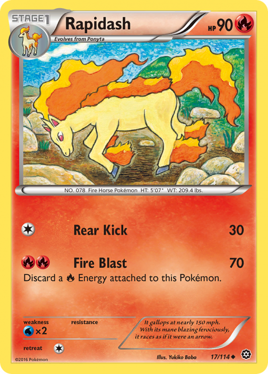 Rapidash 17/114 XY Steam Siege